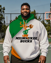 Sweat à capuche grande taille pour homme Milwaukee Bucks